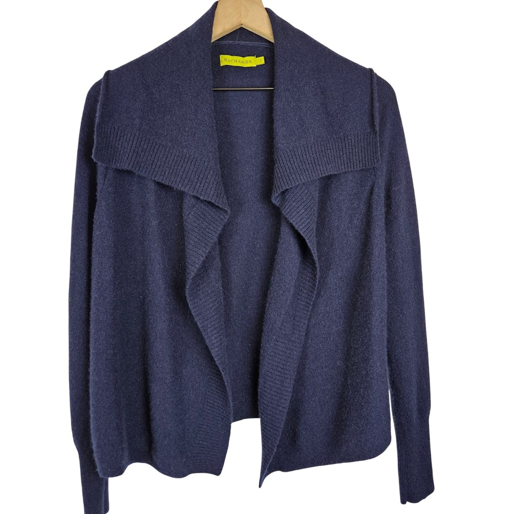 Richards Cashmere open front cardigan, navy blue, size 2‎ (US Medium)